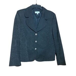 Andre Oliver Black Blazer with Notched Lapels size 16